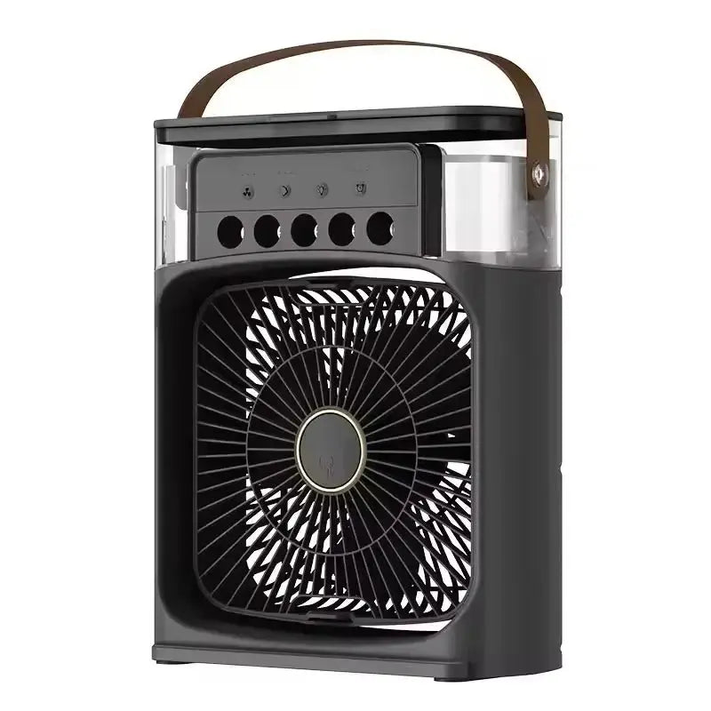 3 In 1 Summer Cooling Fan Portable Desktop Humidifier USB Mini Air Conditioners Night Light Water Mist For Home Or Office Dropshipman