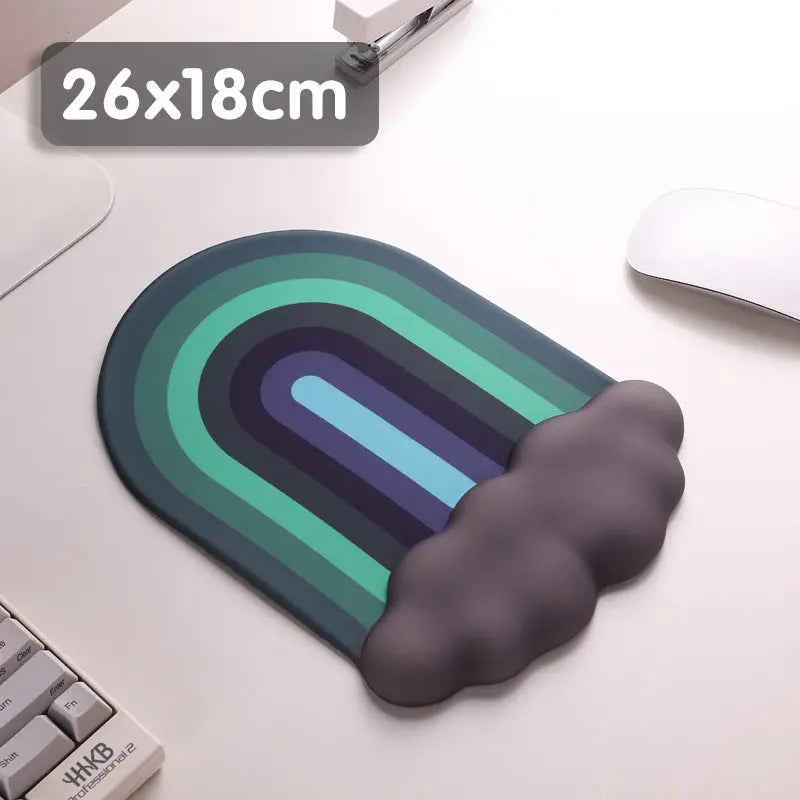 Cloud Rainbow Silica Gel Wrister Mouse Pad Keyboard Support Slippery Washable Dropshipman