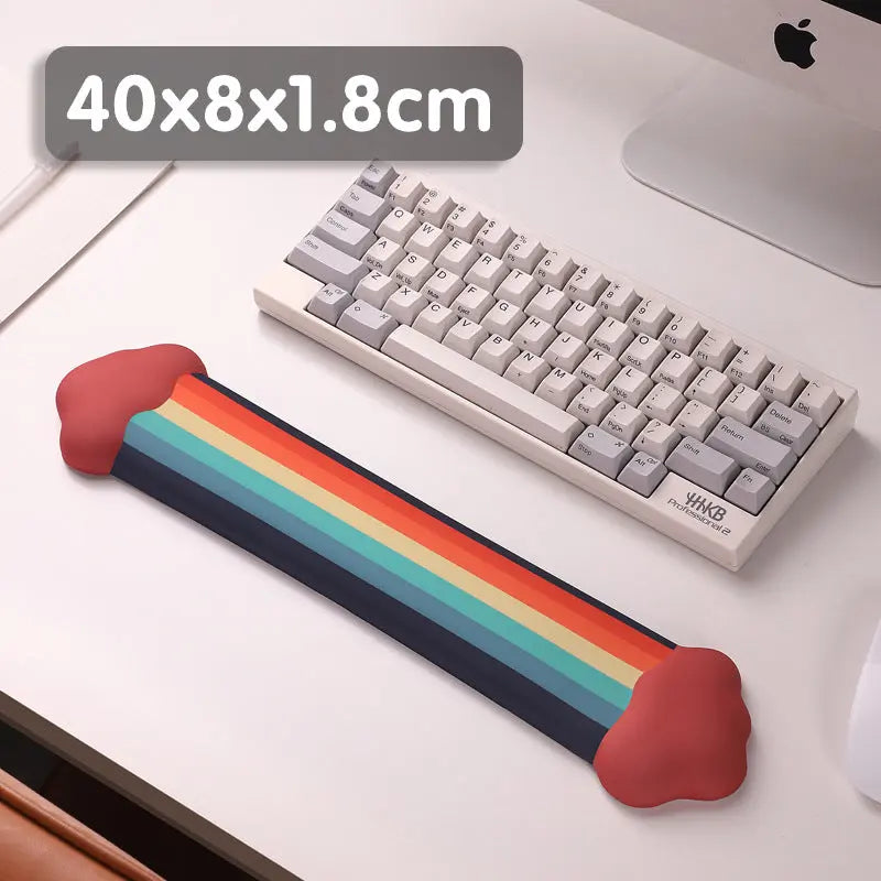 Cloud Rainbow Silica Gel Wrister Mouse Pad Keyboard Support Slippery Washable Dropshipman