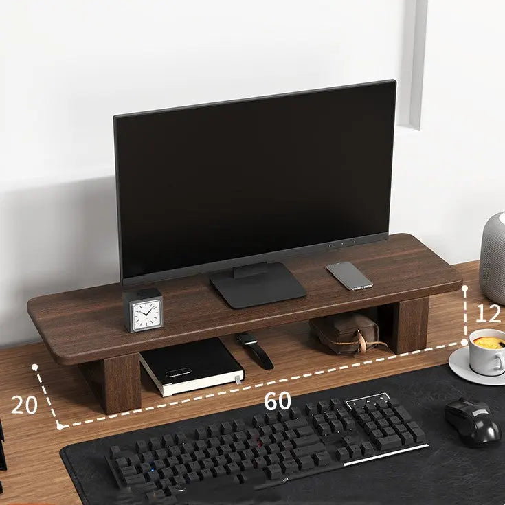 Computer Monitor Heightening Frame Office Desktop Shelf Shelving Solid Wood Storage Bracket Dropshipman