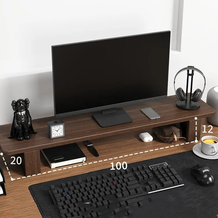 Computer Monitor Heightening Frame Office Desktop Shelf Shelving Solid Wood Storage Bracket Dropshipman