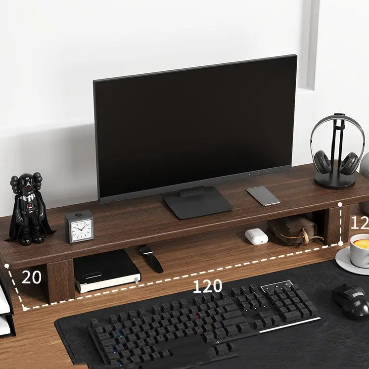 Computer Monitor Heightening Frame Office Desktop Shelf Shelving Solid Wood Storage Bracket Dropshipman