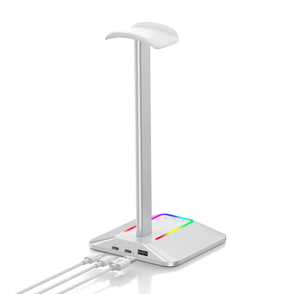 Dual Output Colorful Headwear Headset Display Rack Data Transmission Headphone Holder RGB Luminous Gaming Dropshipman