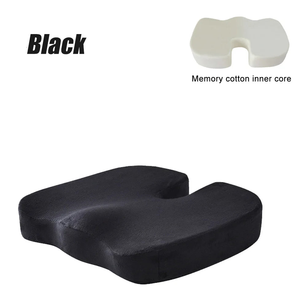 Travel Seat Cushion Memory Foam U-Shaped Pillow for Chair Cushion Pad Car Office Hip Support Massage Orthopedic Pillow Dropshipman