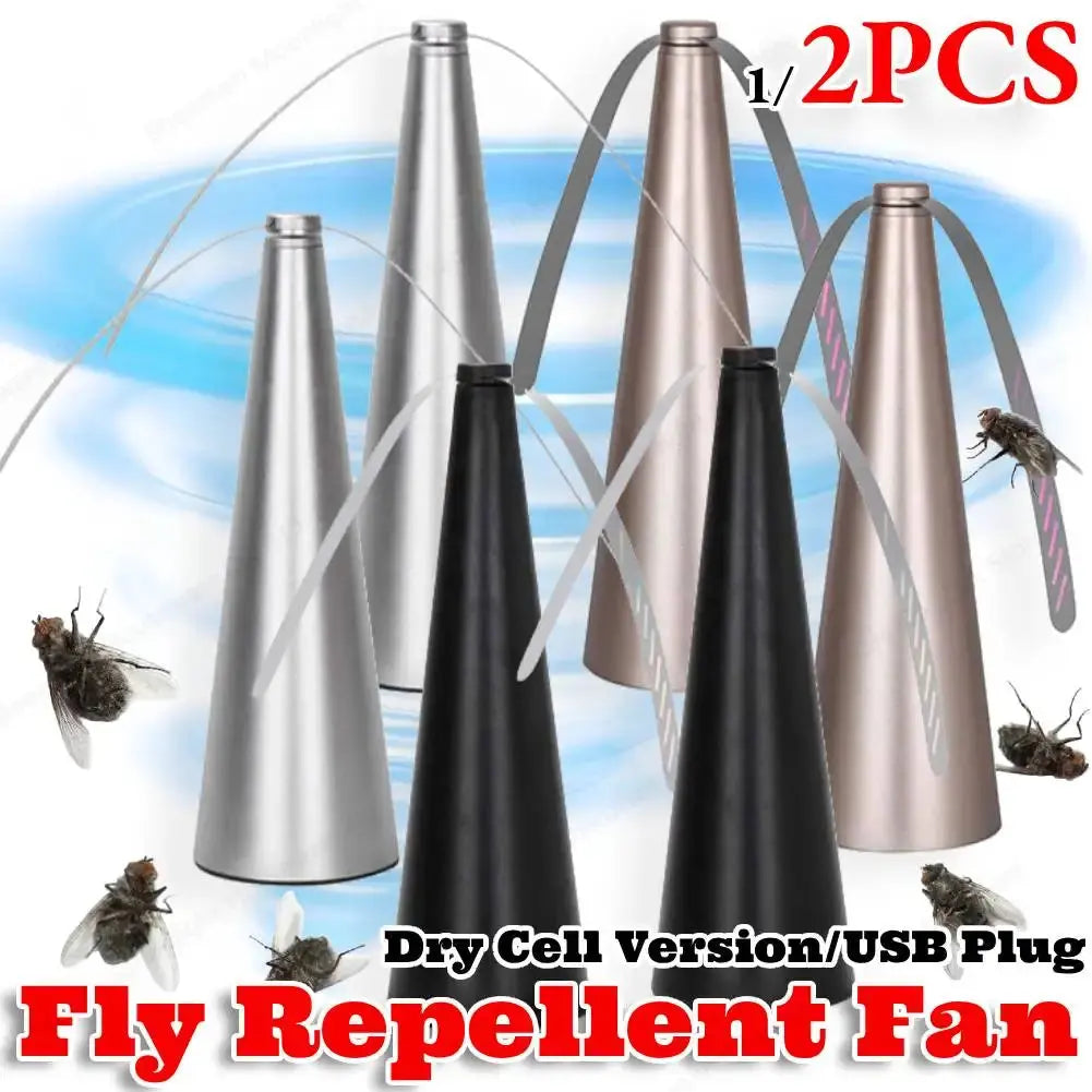1/2PCS Automatic Mosquito Repellent Fan Fly Mosquito Repeller Fan Battery Powered Portable Pest Control for Home Outdoor Picnic Dropshipman