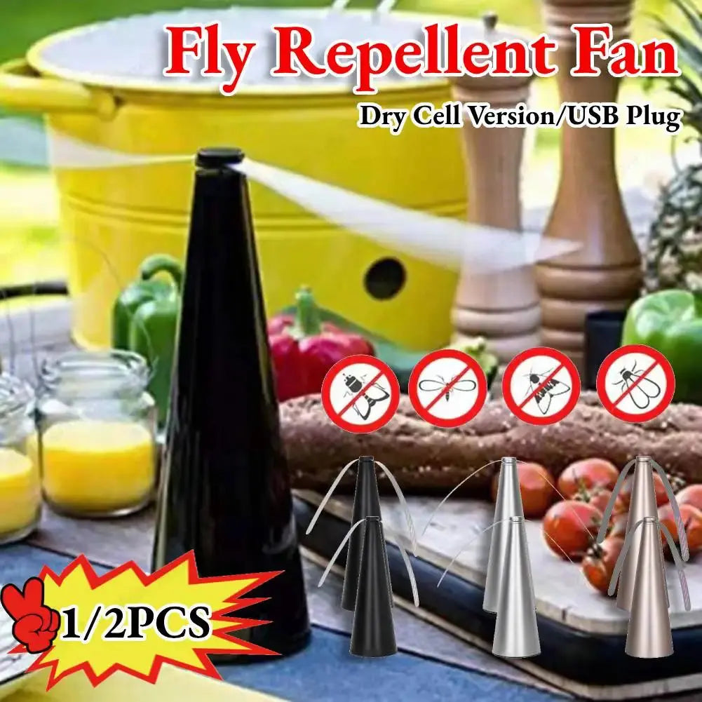 1/2PCS Automatic Mosquito Repellent Fan Fly Mosquito Repeller Fan Battery Powered Portable Pest Control for Home Outdoor Picnic Dropshipman