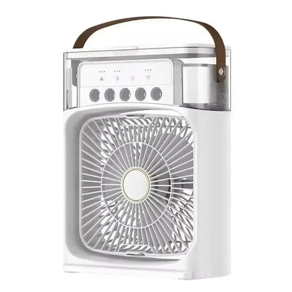 3 In 1 Summer Cooling Fan Portable Desktop Humidifier USB Mini Air Conditioners Night Light Water Mist For Home Or Office Dropshipman
