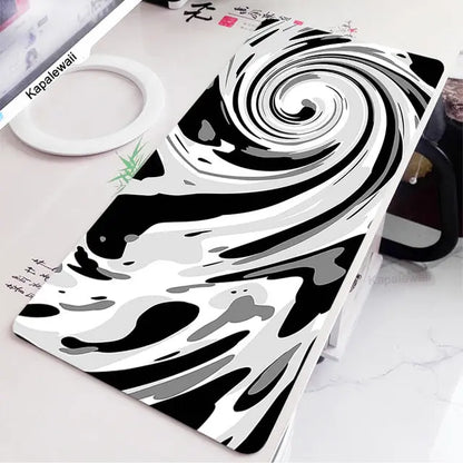 Black And White Desk Mat Gaming Mouse Pad Large Mousepad Gam Dropshipman