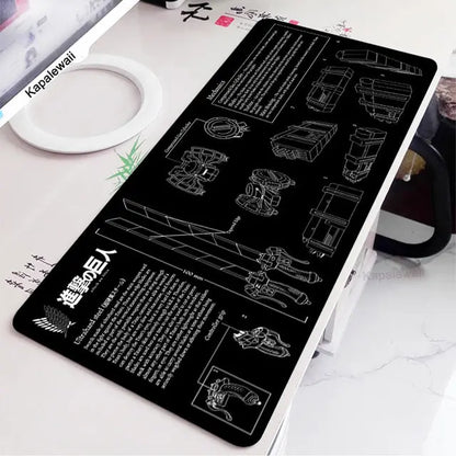 Black And White Desk Mat Gaming Mouse Pad Large Mousepad Gam Dropshipman