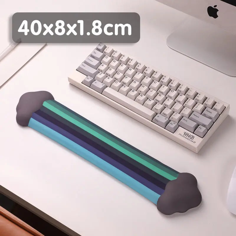 Cloud Rainbow Silica Gel Wrister Mouse Pad Keyboard Support Slippery Washable Dropshipman