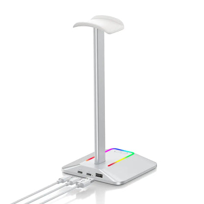 Dual Output Colorful Headwear Headset Display Rack Data Transmission Headphone Holder RGB Luminous Gaming Dropshipman