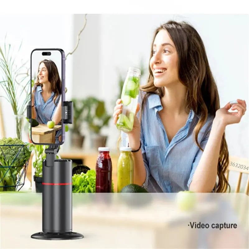 FANGTUOSI 2023 New 360 Rotation Gimbal Stabilizer Selfie Stick Monopod Desktop tracking gimbal PTZ For Tiktok Smartphone live Dropshipman