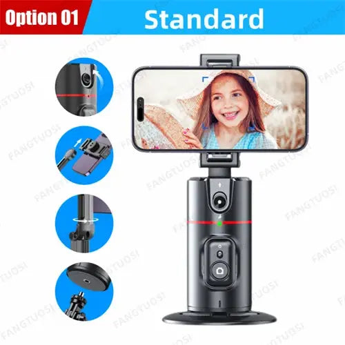 FANGTUOSI 2023 New 360 Rotation Gimbal Stabilizer Selfie Stick Monopod Desktop tracking gimbal PTZ For Tiktok Smartphone live Dropshipman
