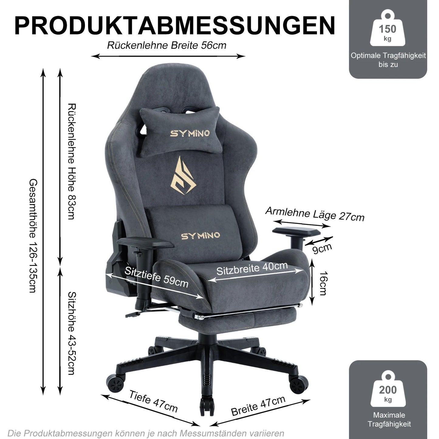 Silla para juegos Symino, silla ergonómica para jugadores con reposapiés, silla para PC transpirable con cojín lumbar ajustable, cojín para reposacabezas eprolo
