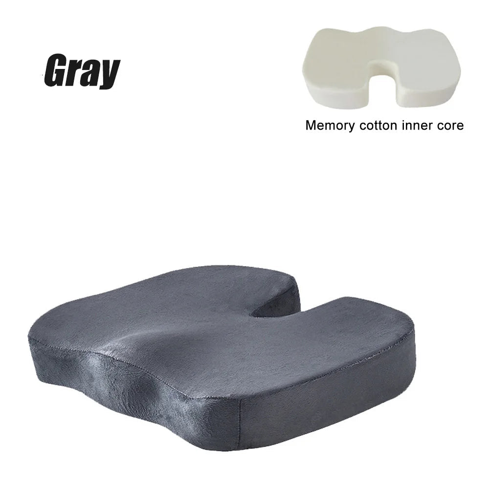 Travel Seat Cushion Memory Foam U-Shaped Pillow for Chair Cushion Pad Car Office Hip Support Massage Orthopedic Pillow Dropshipman