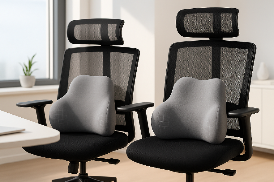 Coussins lombaires avec la forme correcte du produit